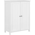 thumbnail image 1 of YANG2 Bathroom Floor Cabinet, Modern Storage Freestanding Organizer Cabinet with Adjustable Shelves & Double Doors, 3-Tier Home Living Room Furniture, White, 1 of 10