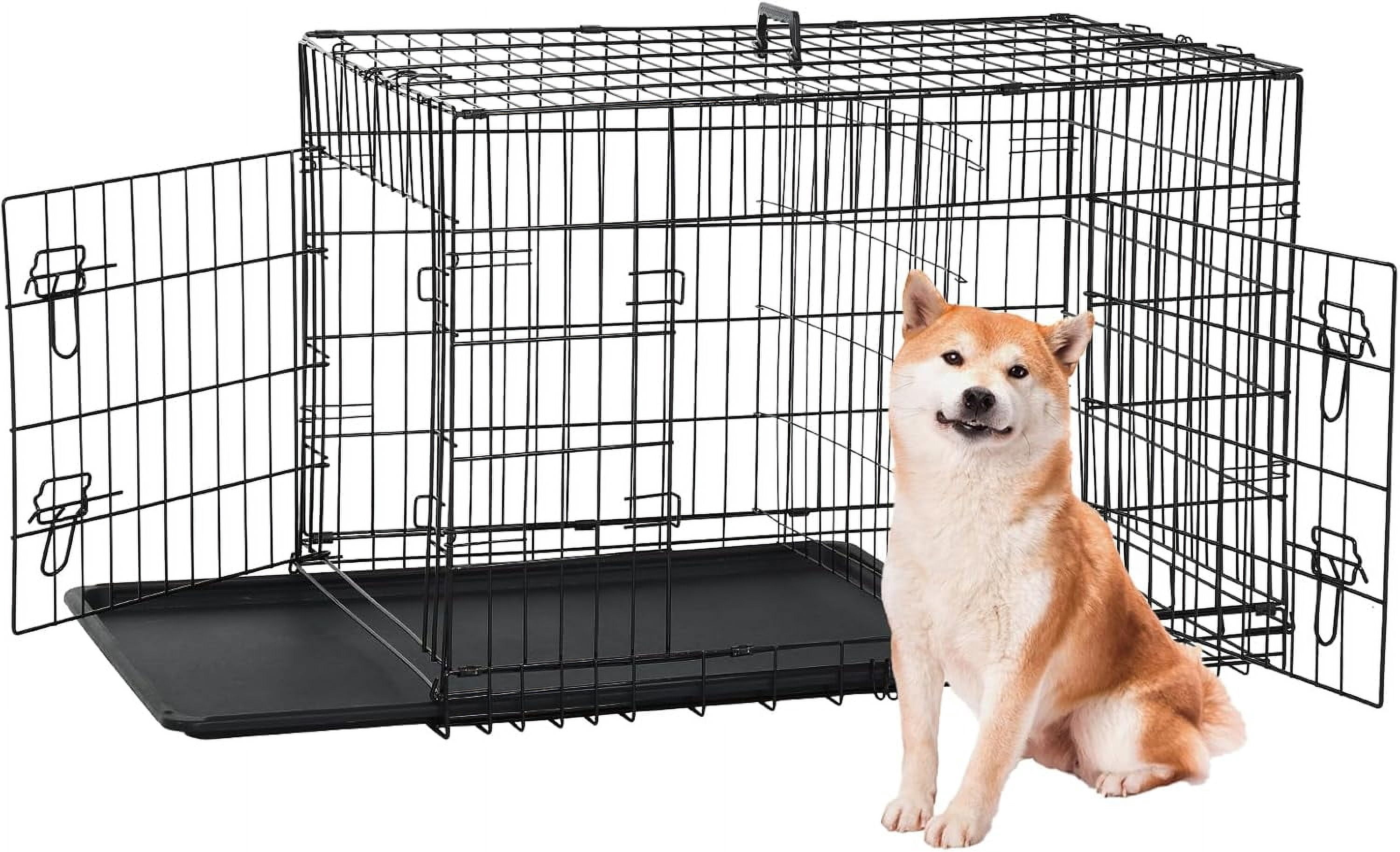 YANG2 Dog Crate Small Medium Dog Crates with Dog Crate Tray,Puppy Crate ...