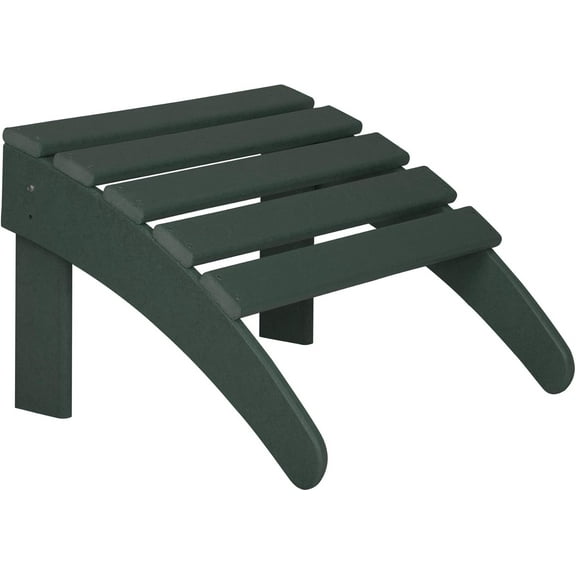 YANG2 Furniture Adirondack Ottoman Outdoor Patio Footrest 13.5" Inch Folding Footstool for Outdoor Adirondack Chair (Dark Green)