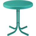 thumbnail image 1 of YANG2 Griffith Weather Resistant Retro Metal Outdoor Side Table for Patio, Deck, Porch, Turquoise, 1 of 8