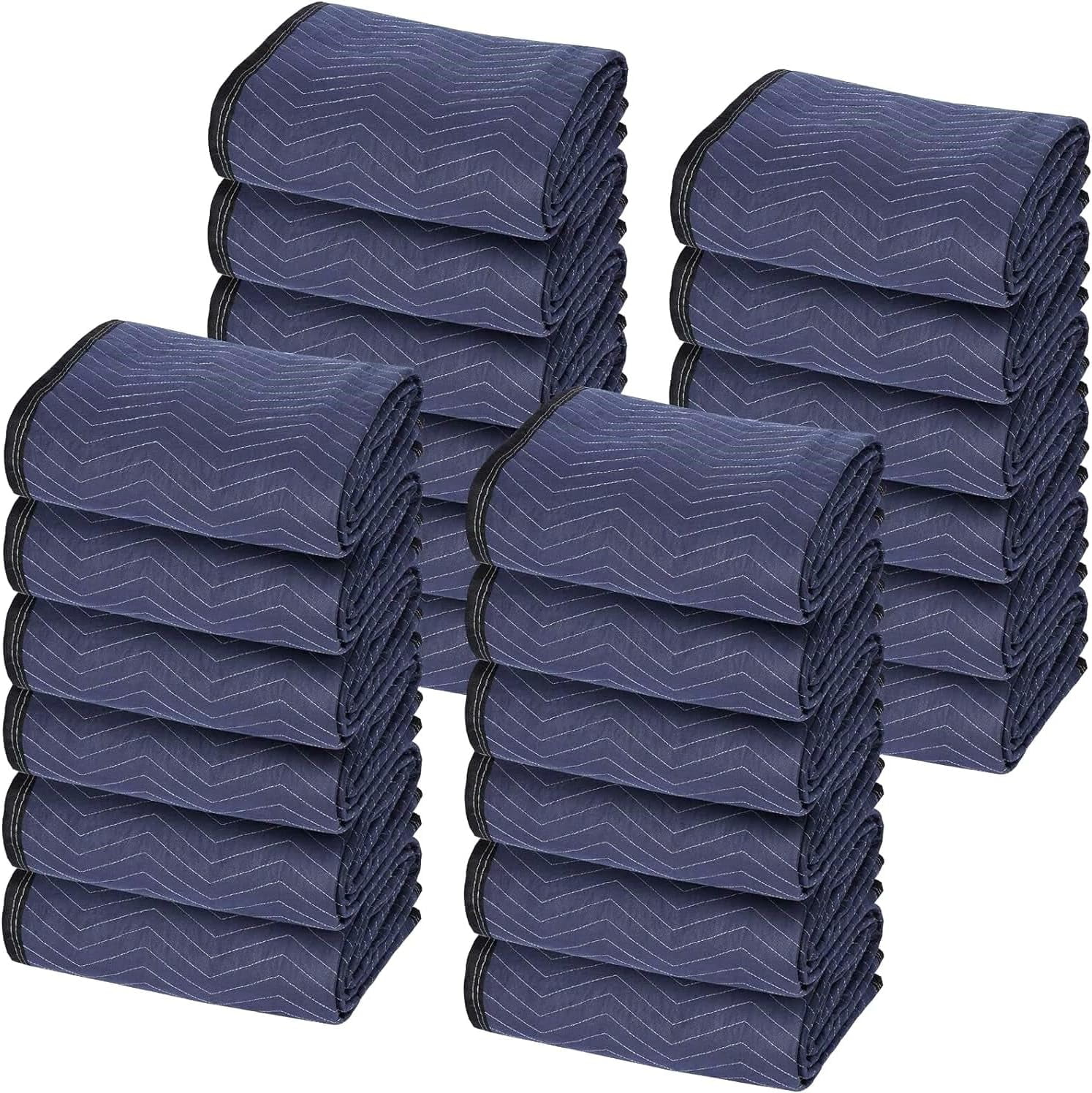 Stalwart 72x80 Moving Blanket - 3.2kg Weighted Furniture and Appliances Packing Blanket - Moving Blankets for Shipping, Storage and Cargo (Red