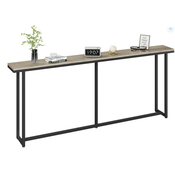 YANG2 Narrow Console Table with Sturdy Metal Frame, 71 Inch Extra Long Entryway Sofa Table for Behind Couch, Hallway, Living Room, Gray