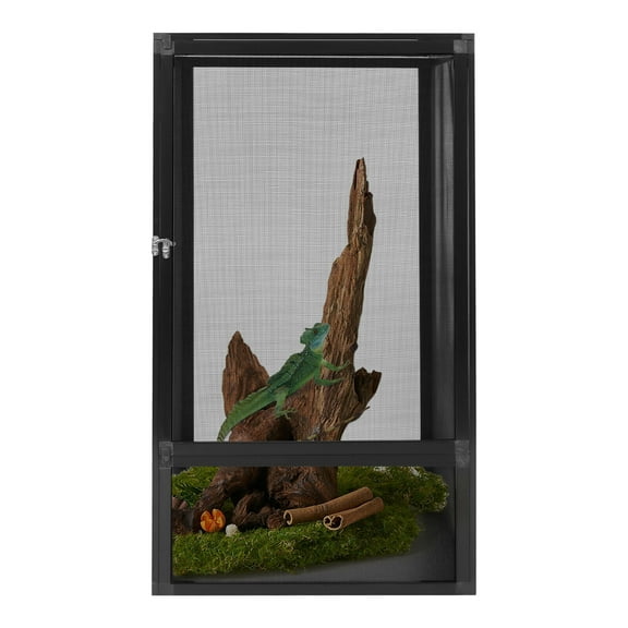 YANG2 Reptile Pet Enclosure - 17.717.731.5" Feeding Net Box, Ventilated Mesh Habitat for Lizards, Geckos & Small Reptiles, Portable Enclosed Space for Feeding, Breeding & Temporary Housing