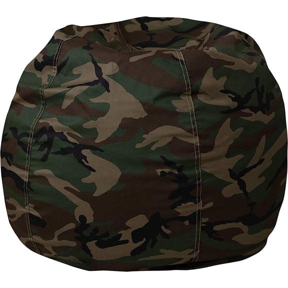 YANG2 Small Furry Bean Bag Chair for Kids and Teens-Camouflage