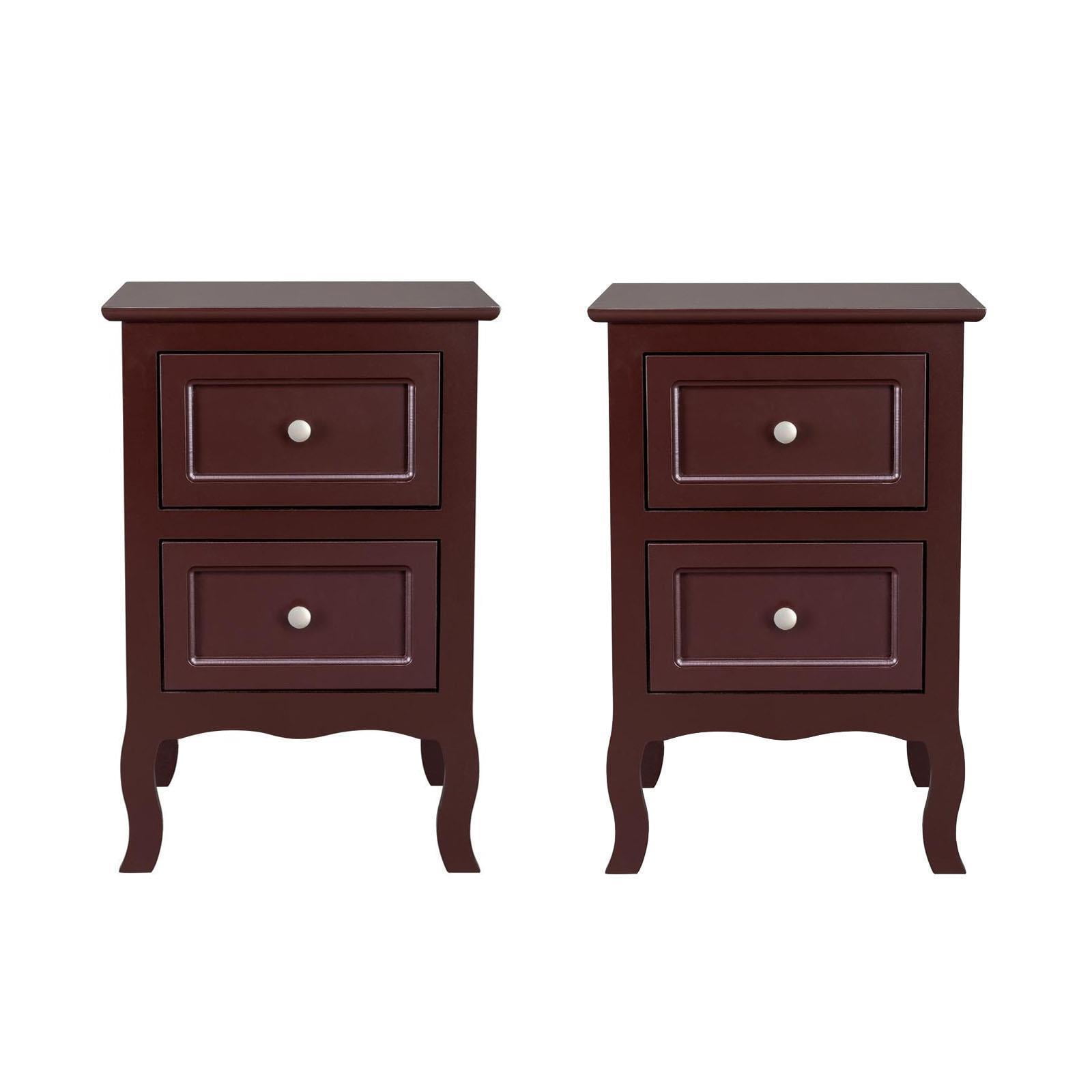YANG2 Stylish Set of 2 Bedroom Bedside Tables - Nightstands with 2 ...