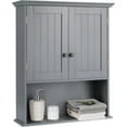 thumbnail image 1 of YANG2 Wall Mounted Medicine Cabinets, 2-Door Bathroom Storage Cabinet with Adjustable Shelf, Over The Toilet Medicine Cabinets for Living Room, Laundry Room, Kitchen, Cupboard (Gray), 1 of 10