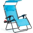 thumbnail image 1 of YANG2 Zero Gravity Chairs, X-Large Folding Lounge Lawn Chair w/Canopy Shade & Cup Holder, Adjustable Folding Patio Recliner for Pool Porch Deck Oversize (Blue), 1 of 9