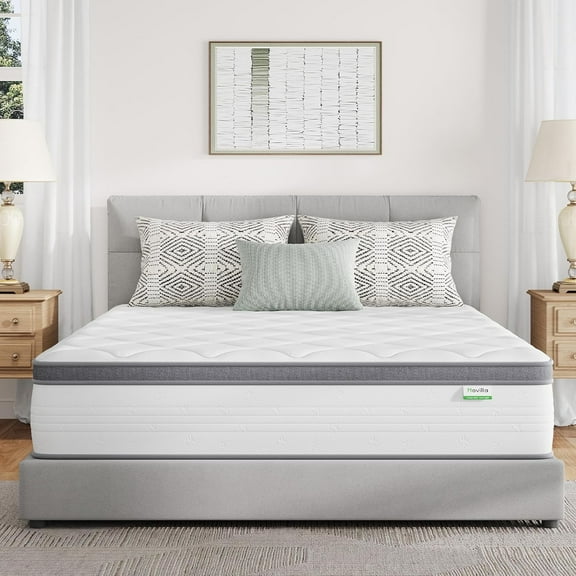 YANGLI 10 Inch Twin Hybrid Mattress| Individually Pocketed Innerspring, Motion Isolation & Pressure Relief, Medium Firm Support