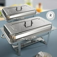 thumbnail image 1 of YANGLI 2-Pack 9QT Chafing Dish Set | Ultrasonic Mirror Polishing & Rolled Edge Safety Design, Premium Buffet Servers, 1 of 7