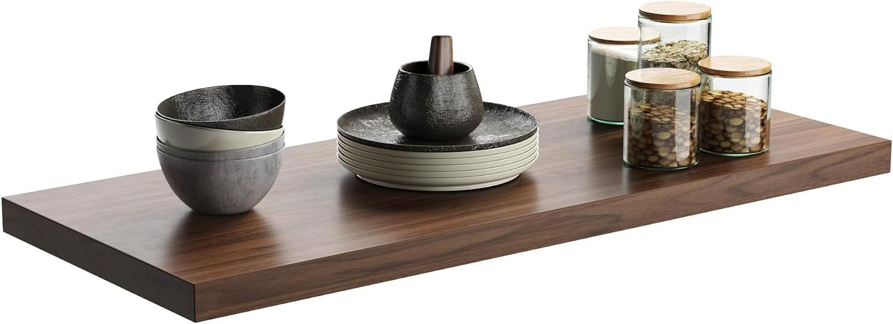 YANGLI 30 Inch Floating Shelf - Wooden Wall Shelf with Invisible ...