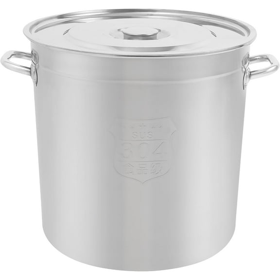 YANGLI 50-Quart Stainless Steel Stock Pot with Lid, Large Heavy Duty Induction Soup Pot for Cooking Canning Deep Cooking