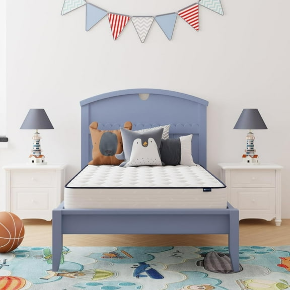 YANGLI 6 Inch Twin Hybrid Mattress in a Box | Medium Soft with Adaptive Support, Breathable Fabric, CertiPUR-US Certified for Kids & Guest Room