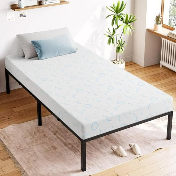 YANGLI 6 Inch Twin Memory Foam Mattress in a Box | Medium Firm, Removable Washable Cover, Universal Use for Daybed, Bunk Beds & Guest Room