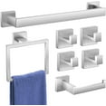 thumbnail image 1 of YANGLI 7-Piece Brushed Nickel Bathroom Accessory Set, SUS304 Stainless Steel, Wall Mounted Towel Racks & Bars, 1 of 5
