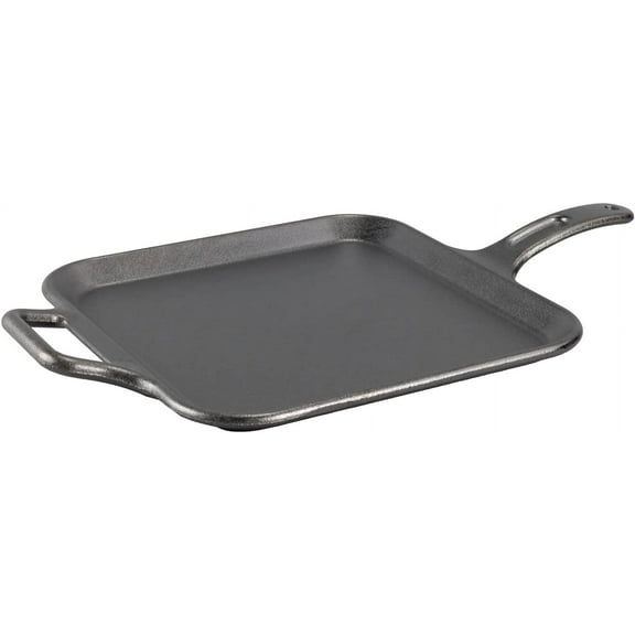 YANGLI BOLD 12 Inch Seasoned Cast Iron Square Griddle | Design-Forward Cookware, Even Heat Distribution, Versatile Cooking Surface