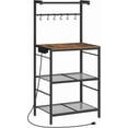 thumbnail image 1 of YANGLI Bakers Rack with Power Outlet, 4-Tier Coffee Bar Station, Rustic Brown, BRHR35E01, 1 of 6