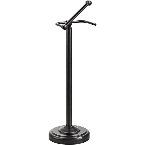 YANGLI Free Standing Toilet Paper Holder, Oil Rubbed Bronze, SUS304 Stainless Steel, Pivoting Design for Mega Rolls
