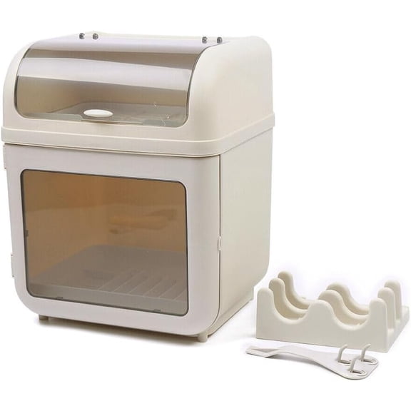 YANGLI Kitchen Countertop Tableware Storage Rack, 2-Layer Kitchen Shelf Dish Rack Storage Tableware Stand, Anti-fume Rack and Holder, White