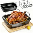 thumbnail image 1 of YANGLI Large Nonstick Roasting Pan 17.2x13.5 Inch | Heavy-Duty with Wider Handles, Oven Safe, 1 of 7
