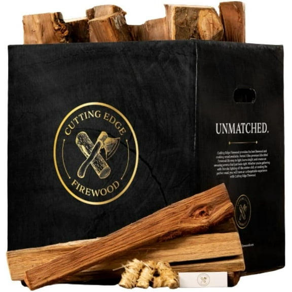 YANGLI Orchard Apple Firewood Box, 16-Inch Kiln-Dried Logs with Fruity Aroma