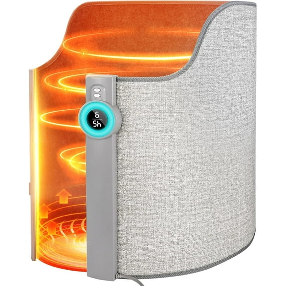 YANGLI Under Desk Heater with Heated Floor Mat, Thermostat & Timer