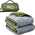 thumbnail image 1 of YANGLI Waterproof Outdoor Blanket Packable - Sherpa Fleece Lining Windproof 82"x55", 1 of 6