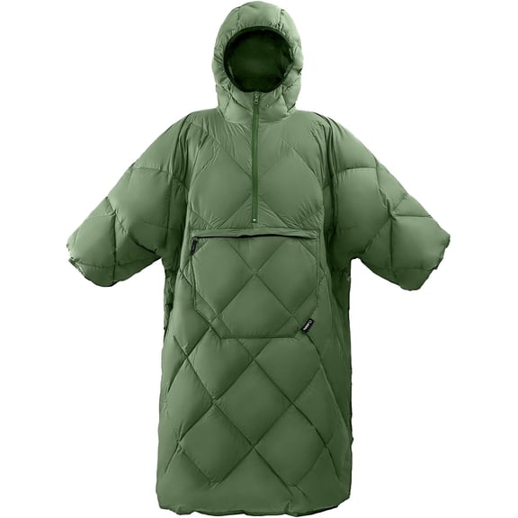 YANGLI Wearable Sleeping Bag Poncho - Recycled Warm Camping Blanket for Outdoor Sports