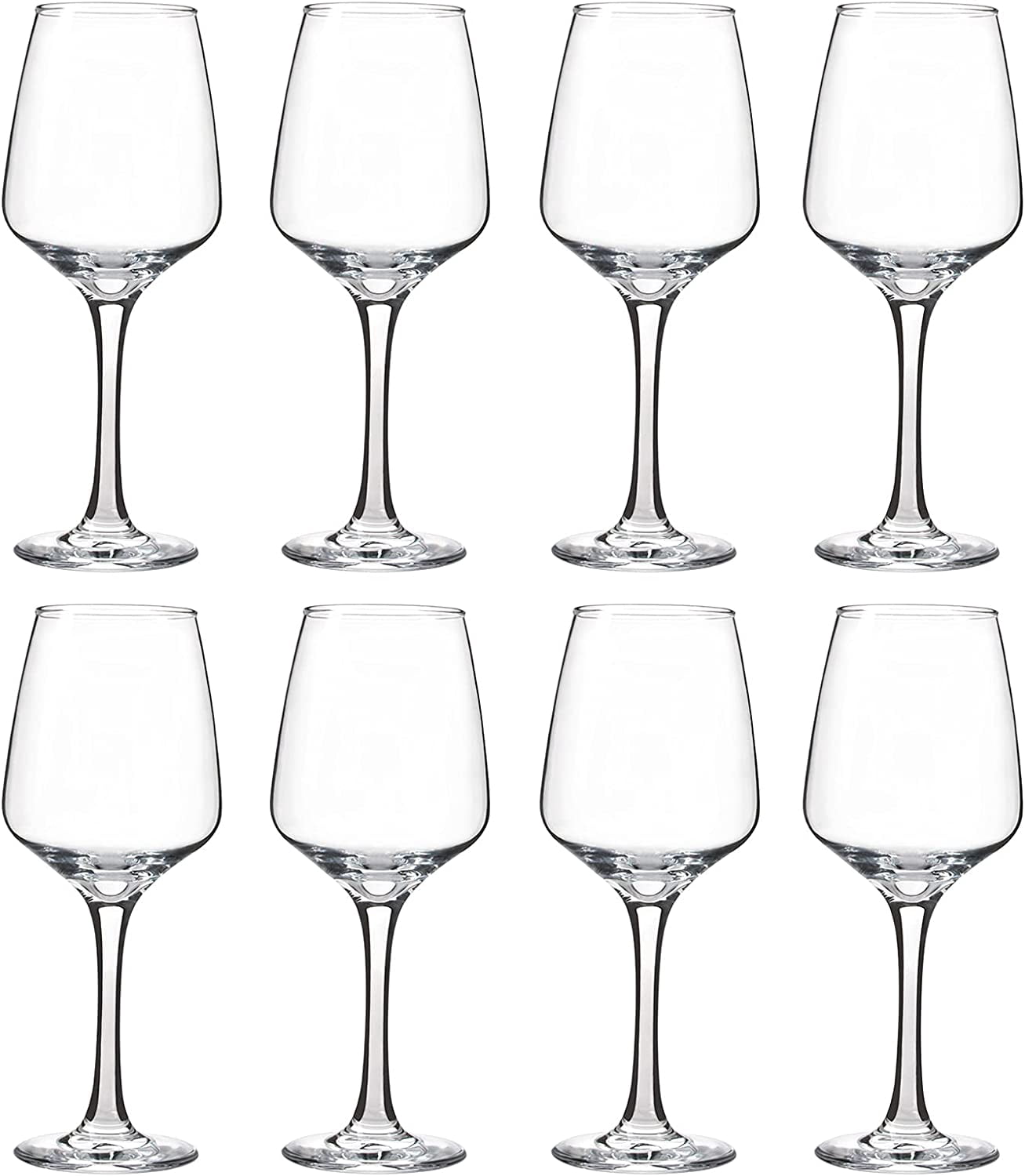 YANGNAY Wine Glasses Set of 8, 12 Oz Classic Red or White Glass with Stem, Perfect for Home, Restaurant Use, Dishwasher Safe