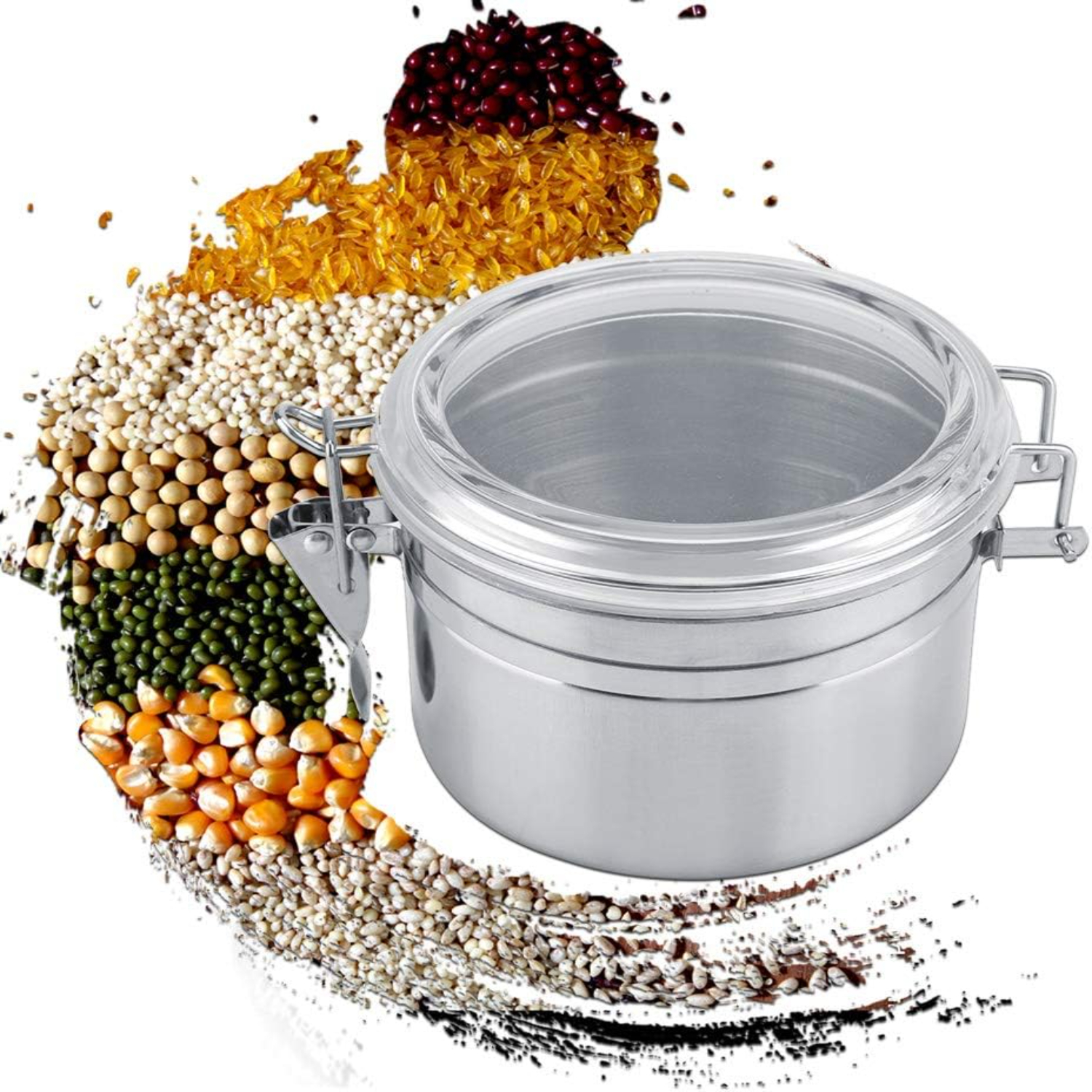 YANGU Coffee Canister Airtight Stainless Steel Coffee Container Vacuum