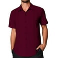 thumbnail image 1 of YANGXINX Men's Short Sleeve Shirt 2026 Summer Tropical Printed Button Down Collared Tops Hawaiian Beach Vacation Classic Fit Outfits, 1 of 3