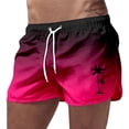 thumbnail image 1 of YANGXINX Mens Board Shorts Summer Beach Gradient Printed Drawstring Stretch Elastic Waist Swim Trunks Hawaiian Quick Dry Swimwear Bathing Suits, 1 of 4