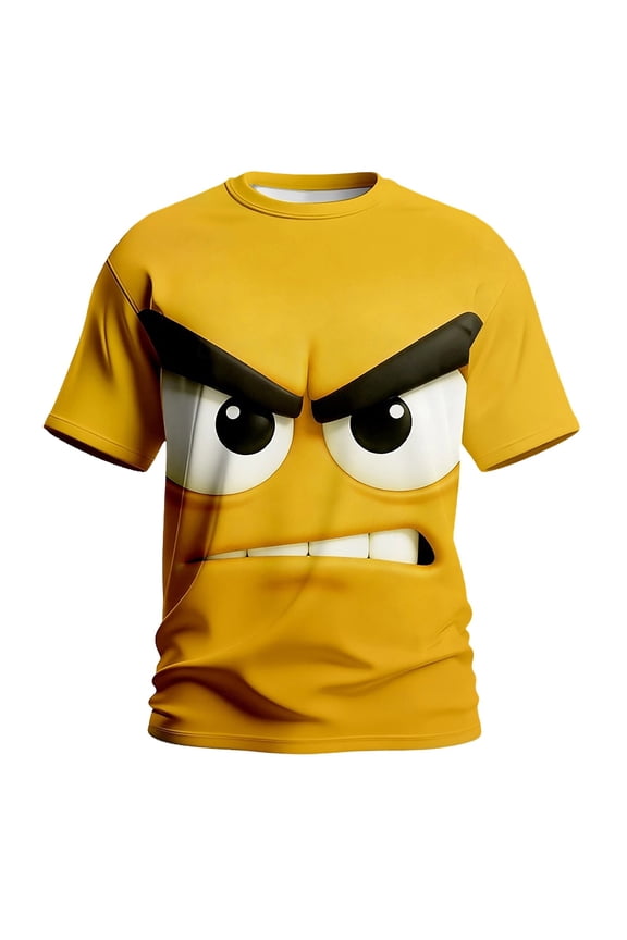 Mens T-Shirts 2026 Funny 3D Graphic Print Short Sleeve Crew Neck Tees Casual Stretch Loose Fit Tops