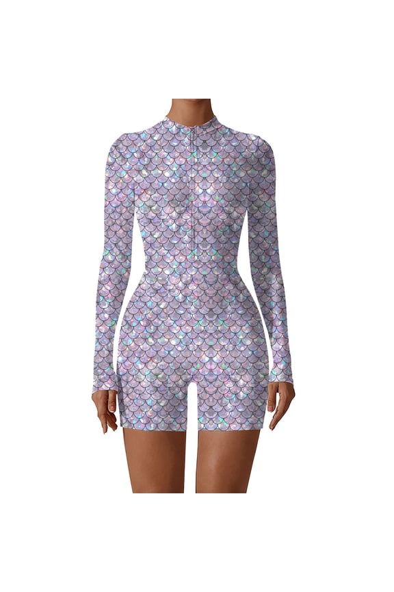 Women Swimsuits One Piece Tummy Control 2026 Scale Printed Zipper High Neck Surfing Bathing Suits Summer Fashion Swimwear