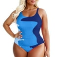 thumbnail image 1 of YANGXINX Women's Plus Size Swimsuits One Piece Tummy Control Color Block Adjustable Strap Bathing Suits 2026 Summer Beach Swimwear, 1 of 6