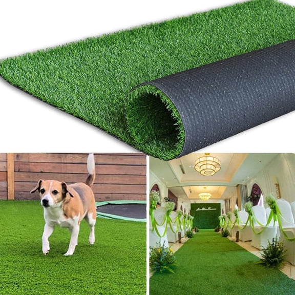 YANGXUN 6ft x 10ft Artificial Grass Turf 0.8 Pile Indoor Outdoor Synthetic Fake Grass with Rubber Backing & Drainage Holes