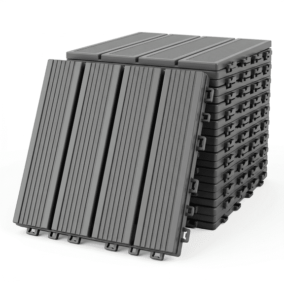 YANGXUN All Weather Interlocking Patio Floor Tiles Waterproof Anti-Slip Snap Flooring for Backyard Porch Areas