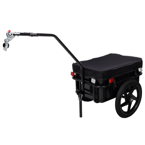 YANGXUN Bike Cargo Trailer with Removable Storage Box and 600D PVC Waterproof Cover Tow Behind Bicycle Utility Wagon for Shopping Camping