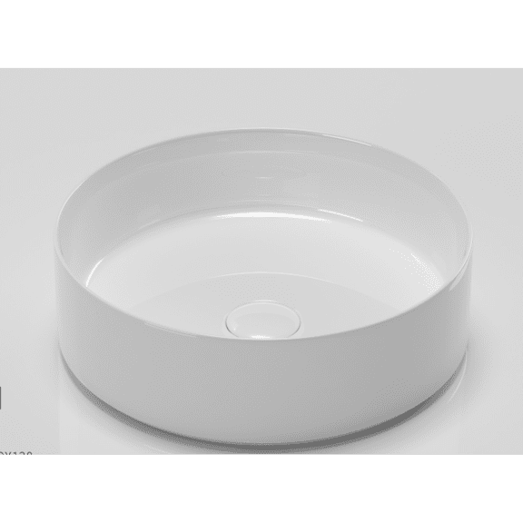 YANGXUN Ceramic Round Above Counter Bathroom Sink White Vessel Art Basin High Temperature Fired Washing Bowl BAB400MOWH