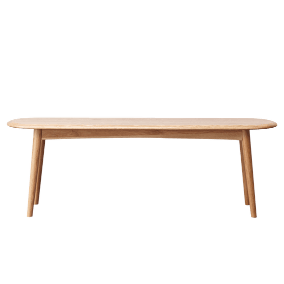 YANGXUN Natural Solid Oak Wood Dining Bench 47 Inch Half Round Indoor Entryway Seating for Living Room Kitchen Sturdy Metal Reinforced