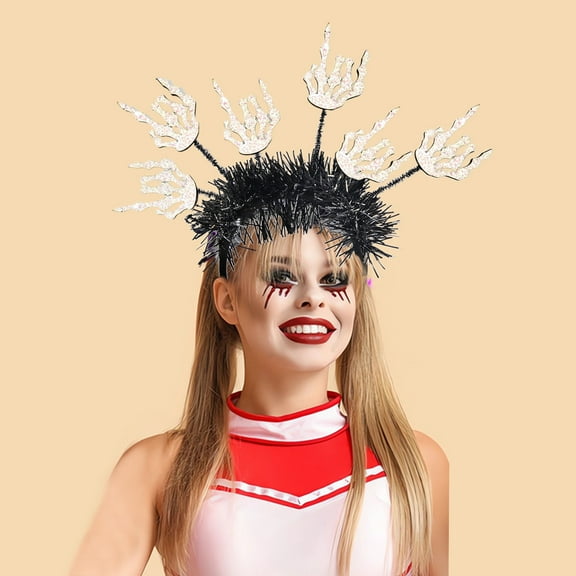 YANHAIGONG 2024 Halloween Decorations,Halloween Headbands for Women,Girls Halloween Headband,Day Of The Dead Hair Hoop Headband,Halloween Hair Bands Party Decoration Radial Headpieces
