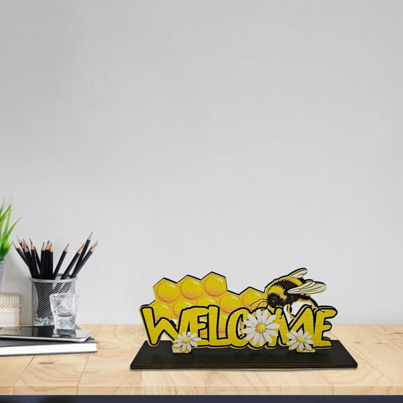 YANHAIGONG Back To School Supplies Sale!Bee Day Decoration Centerpiece Table Decorations, Natural Bee Theme Party Tiering Tray Decoration Home Shelf Decor, Bee Party Centerpieces for Parties