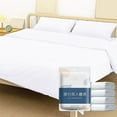 thumbnail image 1 of YANHAIGONG Disposable Bed Sheets for Hotel Stay,Disposable Bed Sheets Travel Sheets,Quilt Cover and Pillow Case Set for Hotel and Travel. Portable Ready To Use Bedding Set ,Thickened Quilt Sheet, 1 of 9