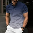 thumbnail image 1 of YANHAIGONG Henley Shirts for Men Short Sleeve Slim Fit, Mens Henley Button Neck Shirts,Men's Solid Color Sport Shirt with Button Lapel Short Sleeve Lapel Top/Shirt, 1 of 6