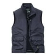 thumbnail image 1 of YANHAIGONG Mens Fishing Vests Multiple Pockets,Men's Outerwear Vests Utility Safari Travel Vest with Pockets, Summer Lightweight Sleeveless Outdoor Work Cargo Fly Summer Vest, 1 of 2