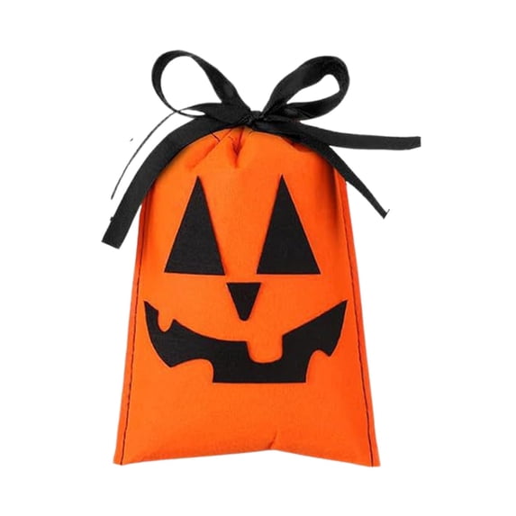 Halloween Drawstring Candy Bags,Reusable Fabric Treat Bags with Drawstring,Reusable Drawcord Gift Pouches, Halloween Treat Bags for Party Favors Gifts Wrapping Supplies