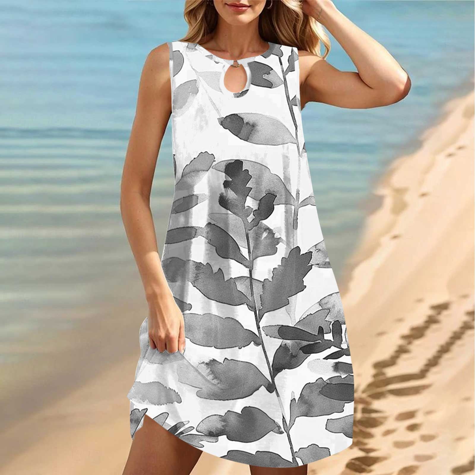 YANHAIGONG Maxi Summer Dresses for Women 2024 Vacation Trendy,Beach ...
