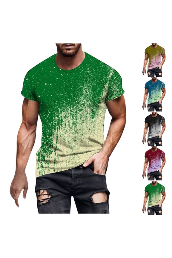 Men Flame Top,Flame Gradient Shirts for Men,2025 Summer Mne's Fashion 3d Flame Print T-Shirts,Funny Graphics Pattern Crewneck Short Sleeve Tees for Mens