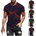 thumbnail image 1 of YANHAIGONG Men Flame Top,Flame Gradient Shirts for Men,2025 Summer Mne's Fashion 3d Flame Print T-Shirts,Funny Graphics Pattern Crewneck Short Sleeve Tees for Mens, 1 of 5