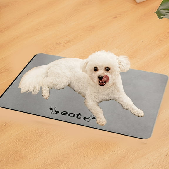YANHAIGONG Small Pet Feeding Mat,Diatom Absorbent Pet Feed Mat,Quick Dry Absorbent Dog Food Mat,Anti-Slip Dog Water Bowl Mat,No Stains Pet Feeding Mat for Cats Dogs and Other Pet