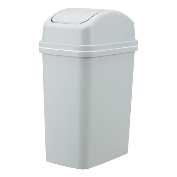 YANHAIGONG Plastic Trash Can with Lid,6L Trash Can with Press Top Lid for Bathroom Narrow Dog Proof Garbage Can,Toilet Waste Basket and Covered Wastebasket for Room Bedroom Kitchen,Office and Dorm